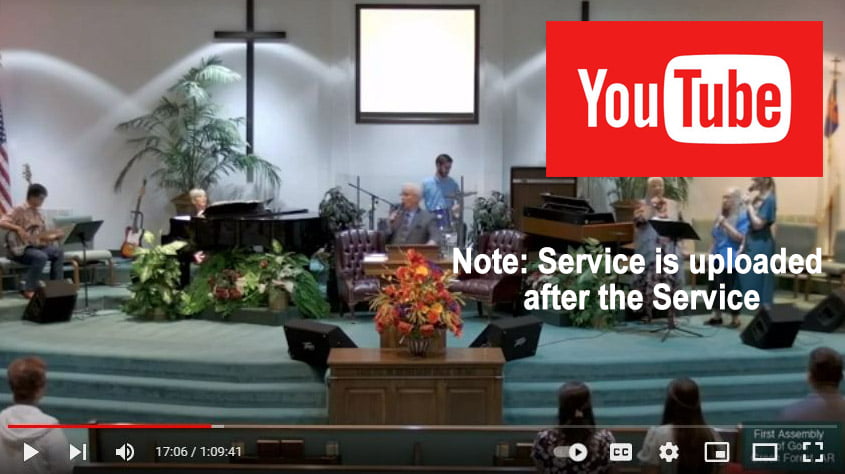 youtube screenshot Green Forest First Assembly of God Youtube